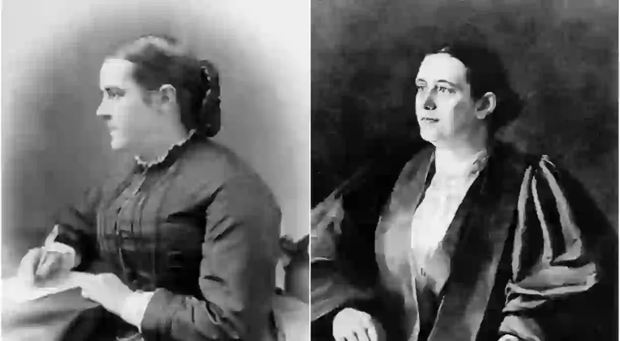 Sophia Jex-Blake (left) and Edith Pechey (right)