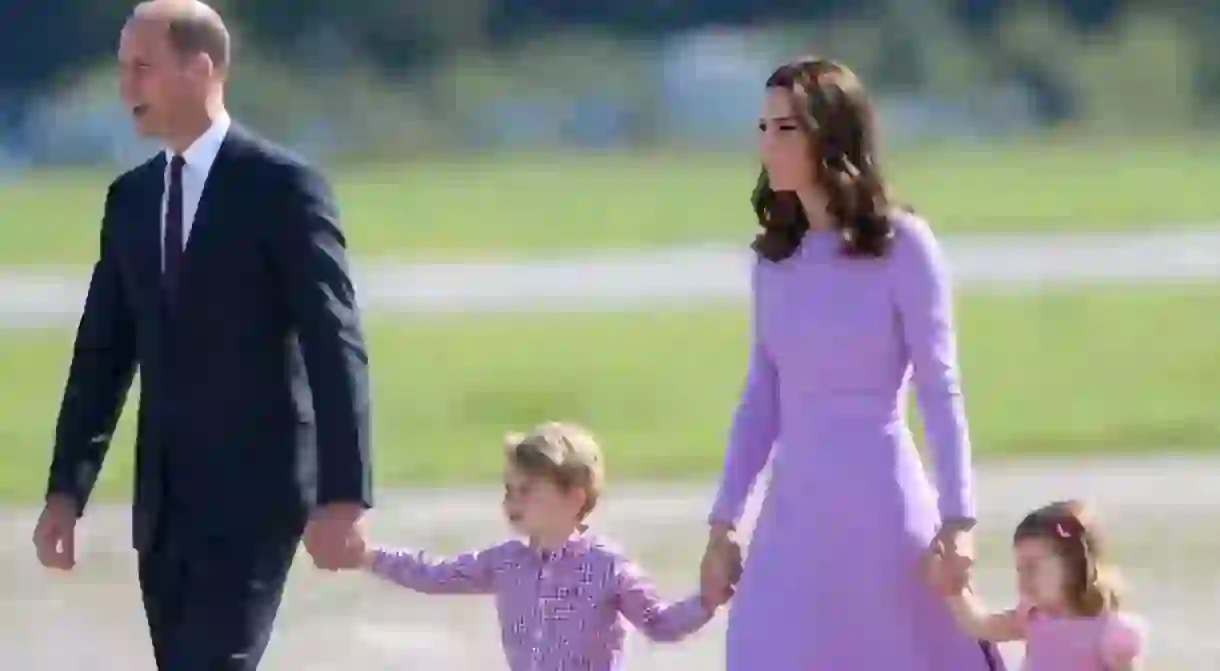 Prince William, Prince George, Catherine Duchess of Cambridge and Princess Charlotte in Hamburg