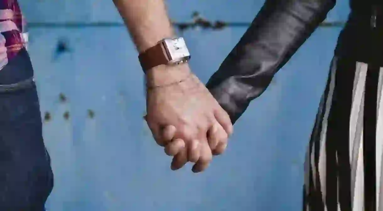 Holding hands