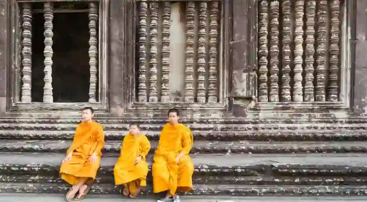 Monks at Angkor Wat in Siem Reap