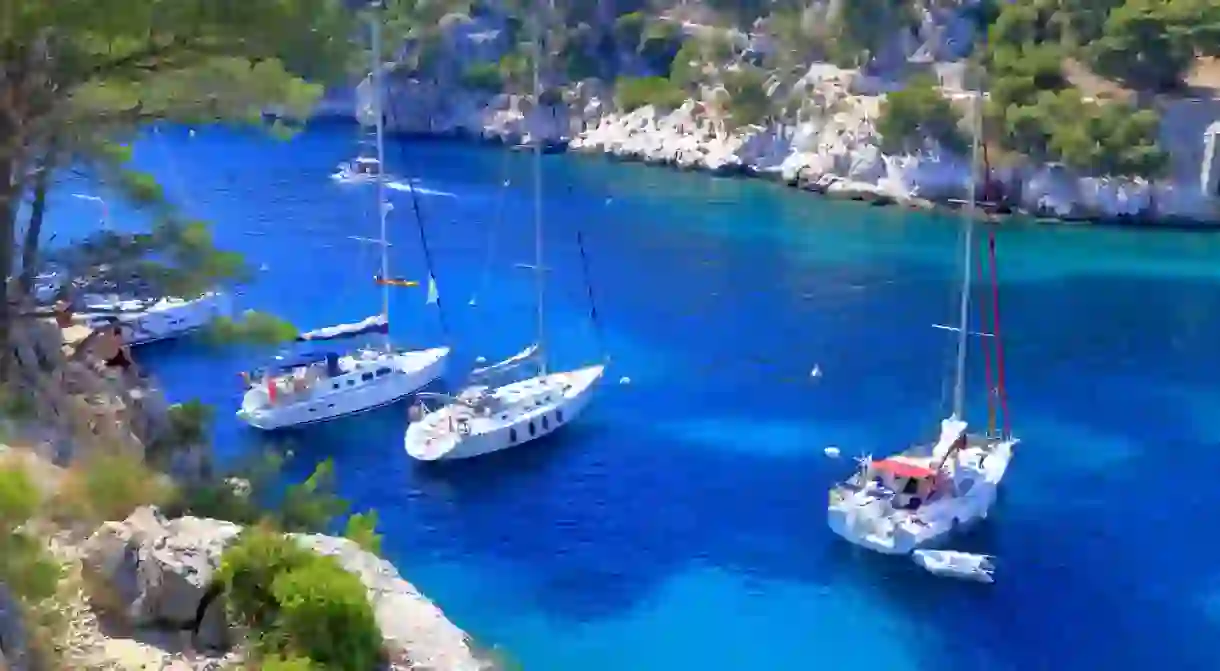 The Calanques on the coast of Cassis and Marseille