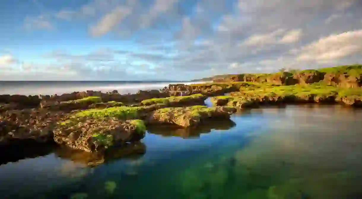 Reef and lava rocks in Guam I