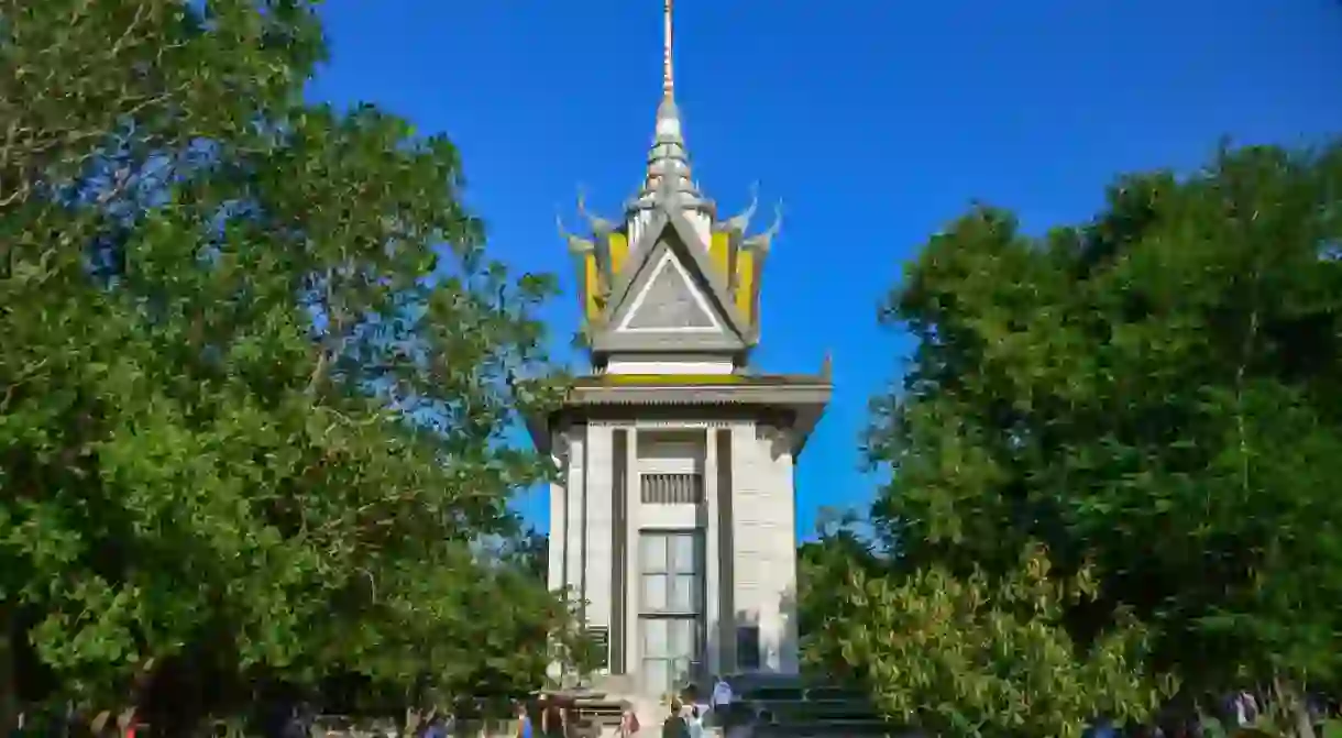 The Killing Fields on the outskirts of Phnom Penh pays tribute to the lives lost during the Khmer Rouge regime