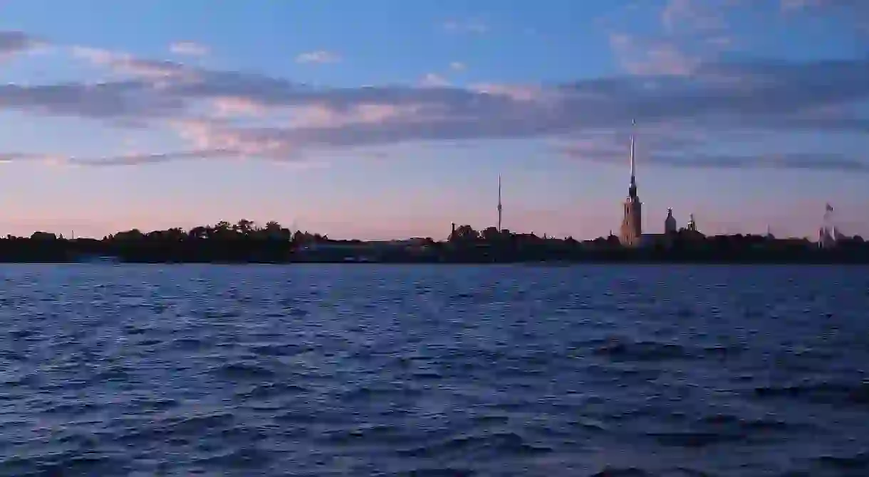 The Neva river at dusk I