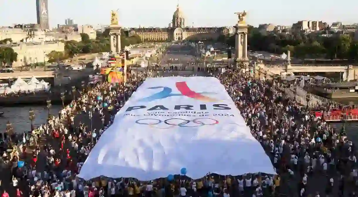 TIFO PARIS 2024 DURING THE OLYMPICS DAYS, IN PARIS, FRANCE, ON JUNE 24, 2017 │