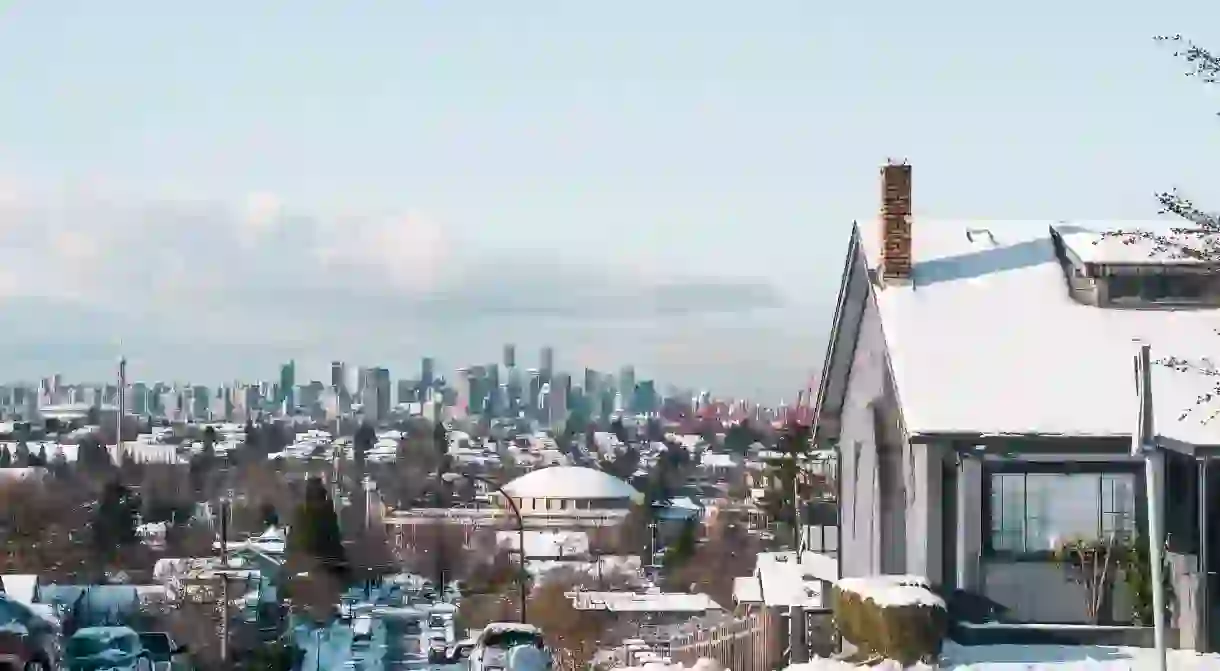 Snow day overlooking Vancouver