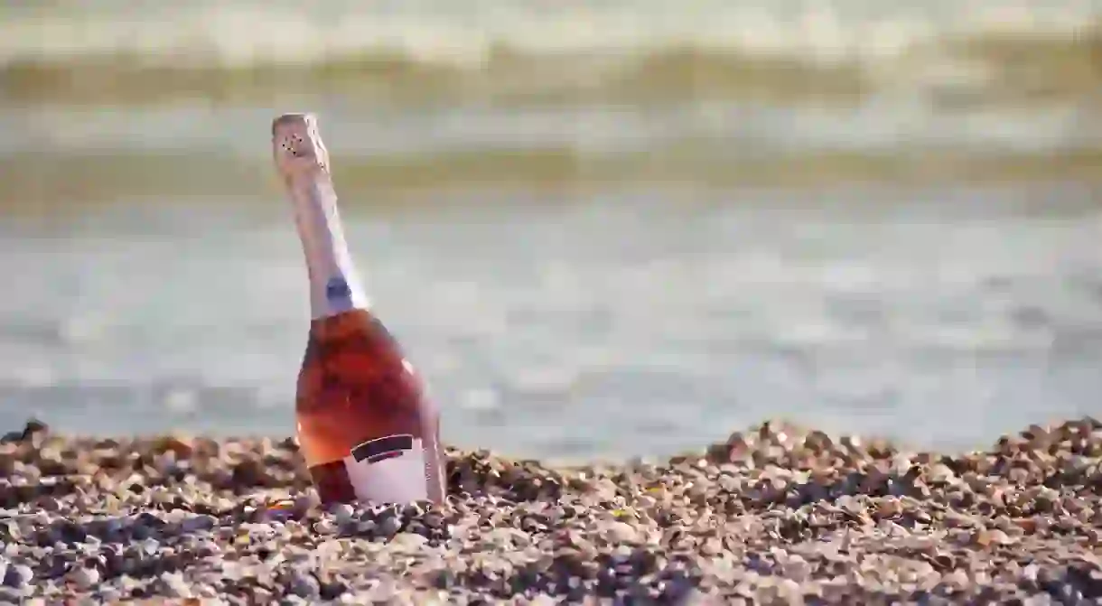 Beach drinking