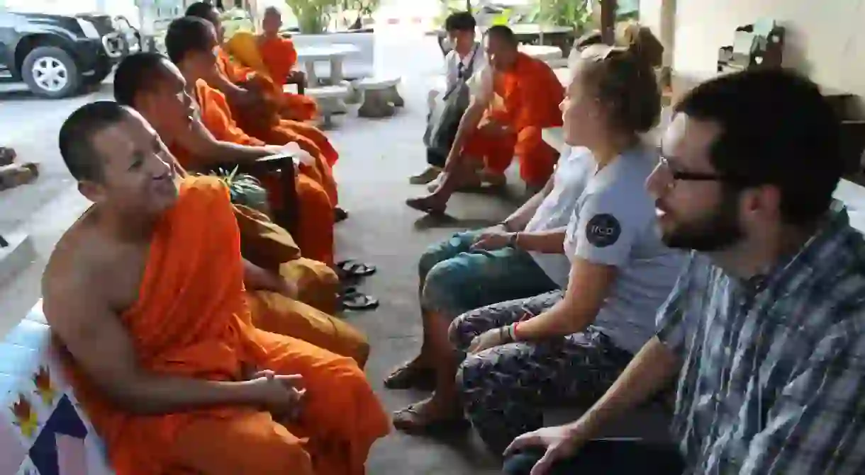 Monk Chat at Wat Chedi Luang