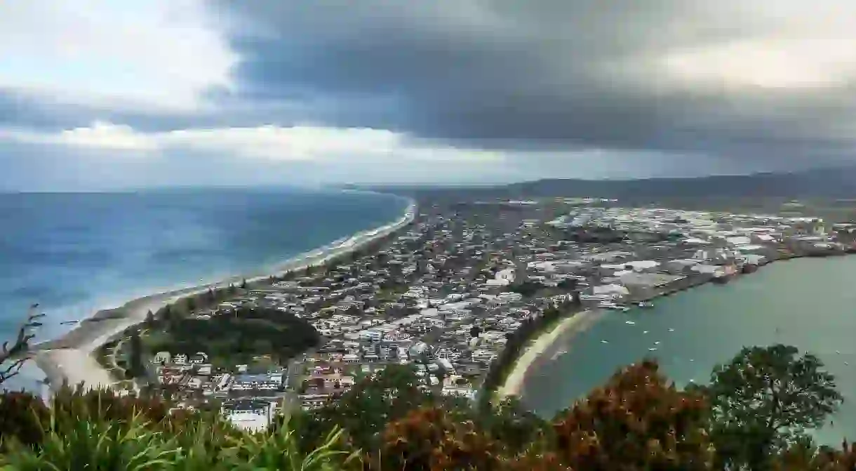 View of the Tauranga Harbour from Mount Maunganui