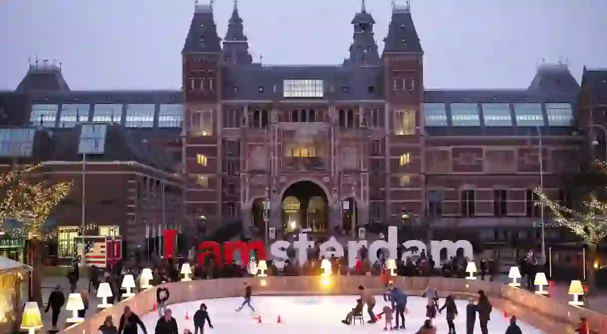 The ice rink outside the Rijksmuseum