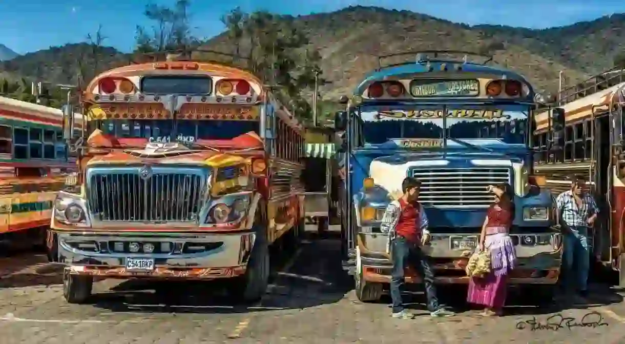 Antigua Guatemala chicken bus