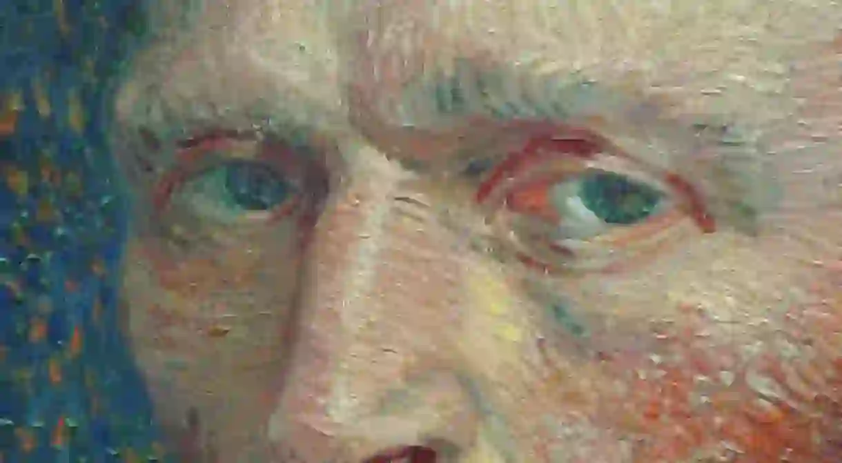 Vincent van Gogh, detail of Self-Portrait (1887)