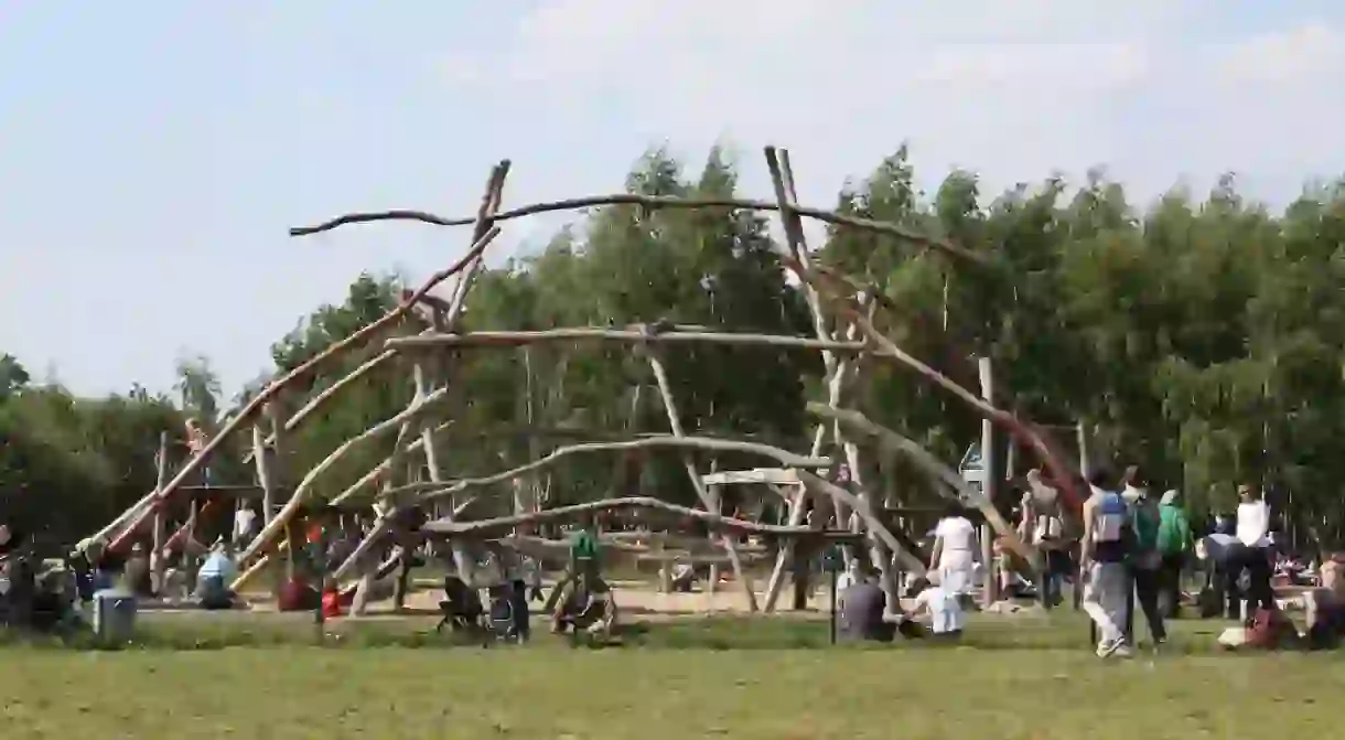 Playground made of sticks