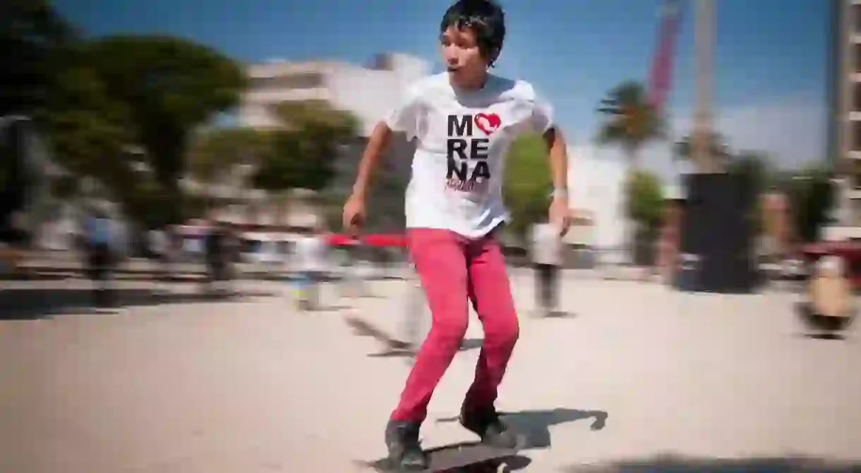 Skateboarder in Ciudad Juárez