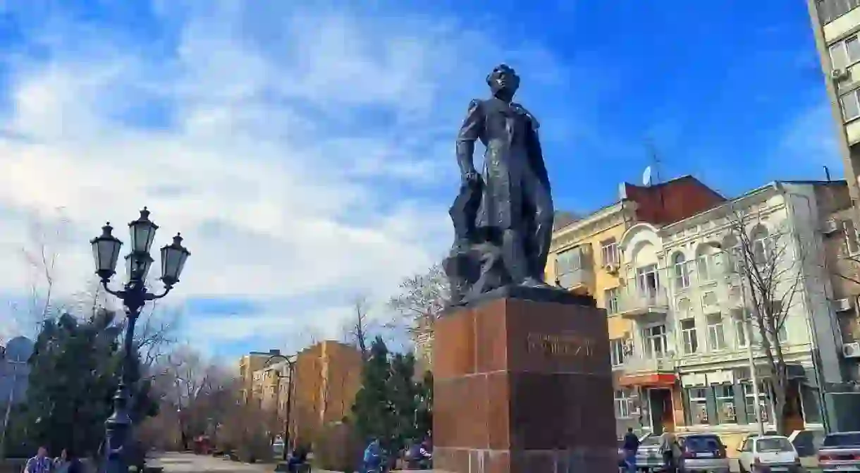 Statue of Alexander Pushkin in Rostov-on-Don