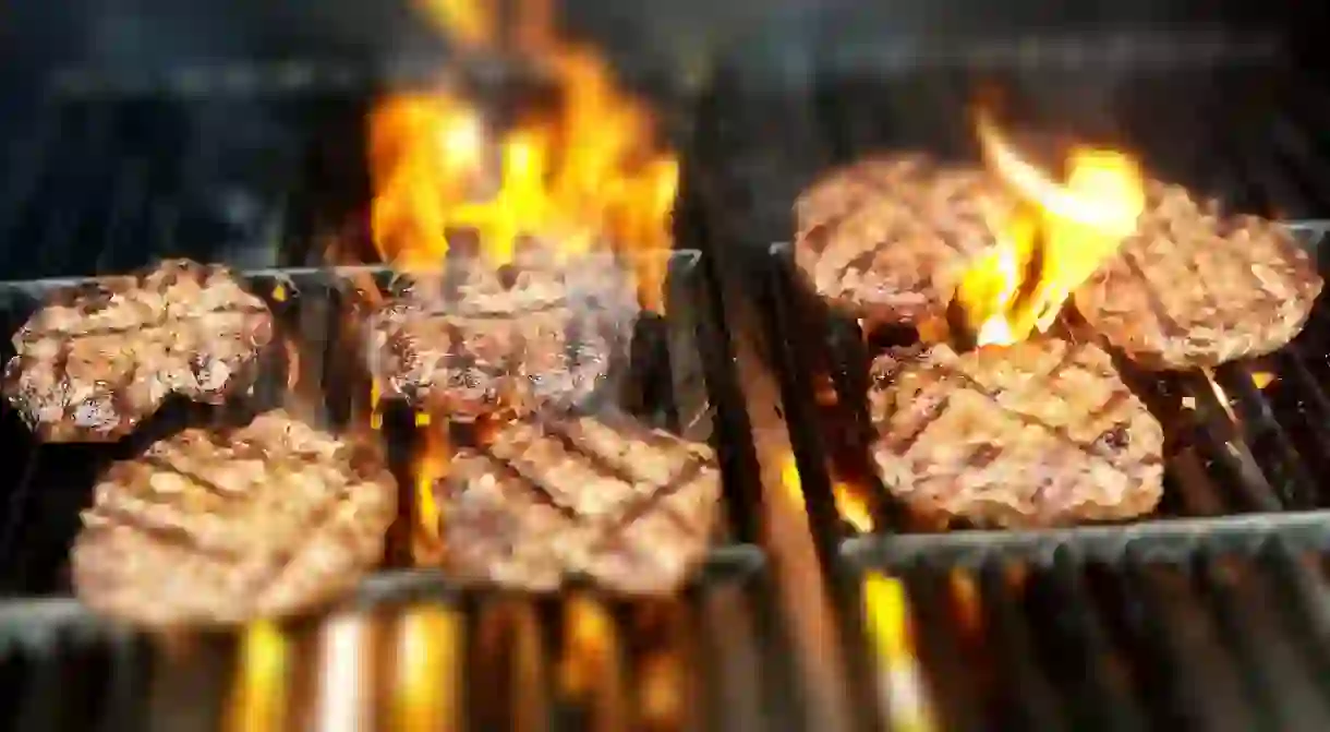 Hamburgers on the Grill