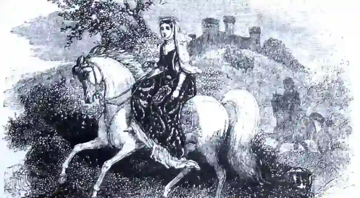 Rhiannon riding in Arberth