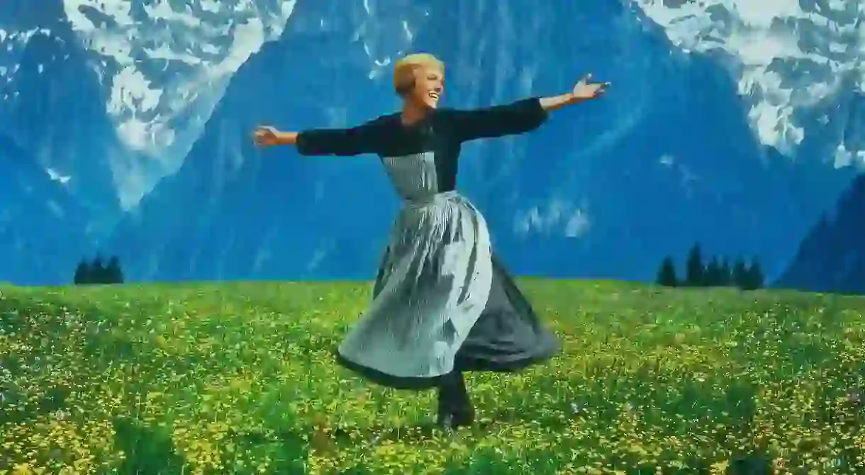 Julie Andrews singing in The Sound of Music