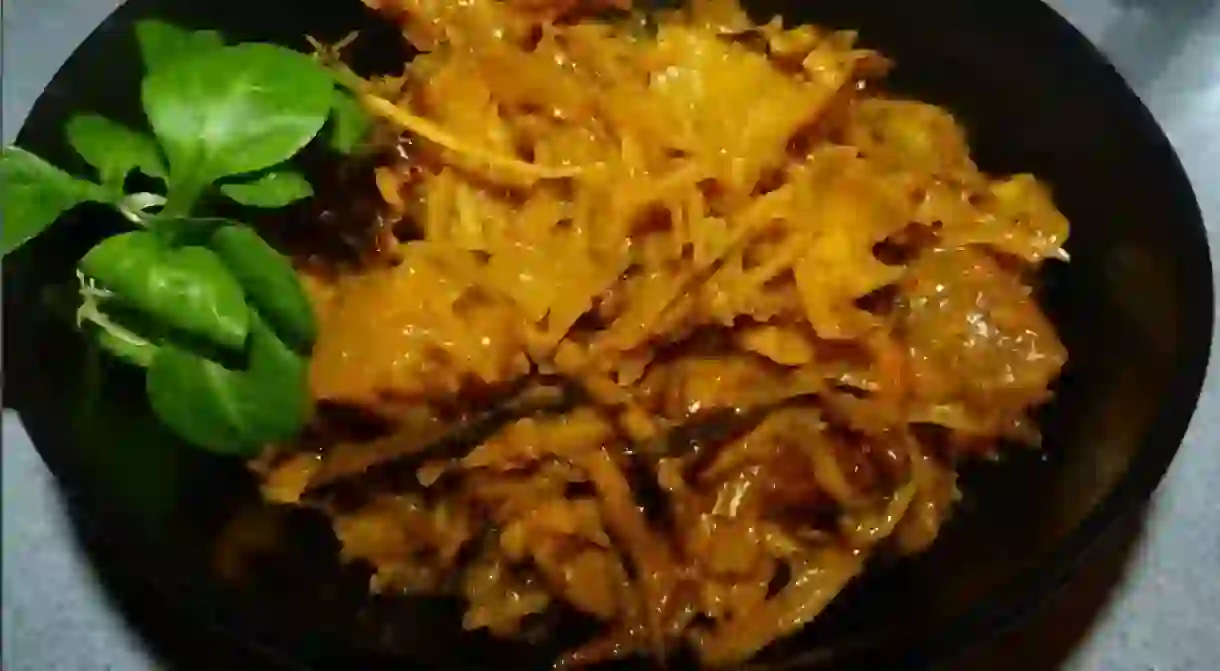 A plate of Abacha also known as African salad, a delicacy from the southeast