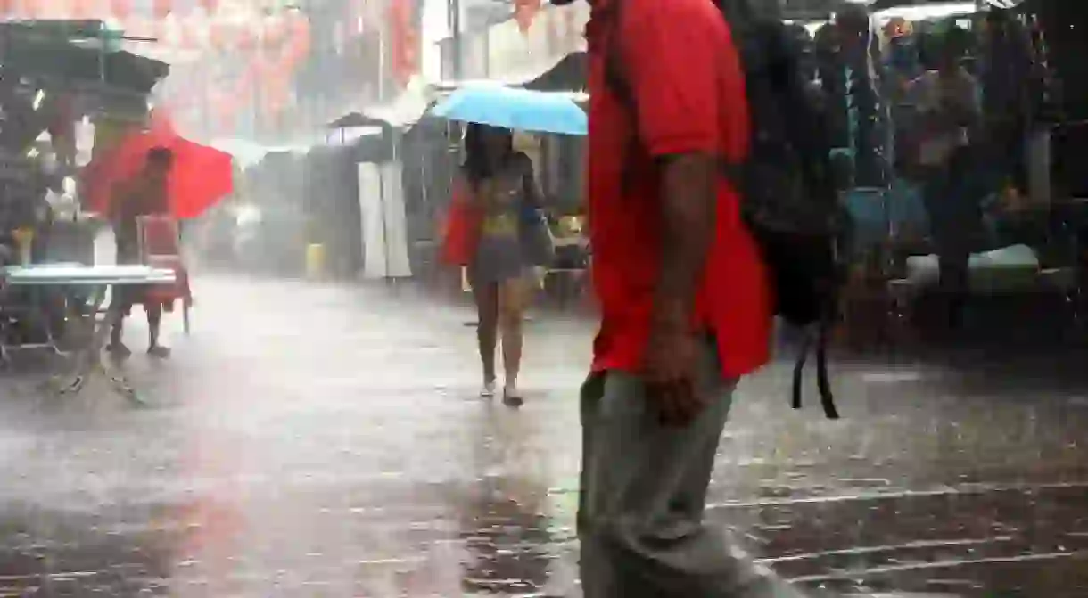 Heavy rain in Kuala Lumpur