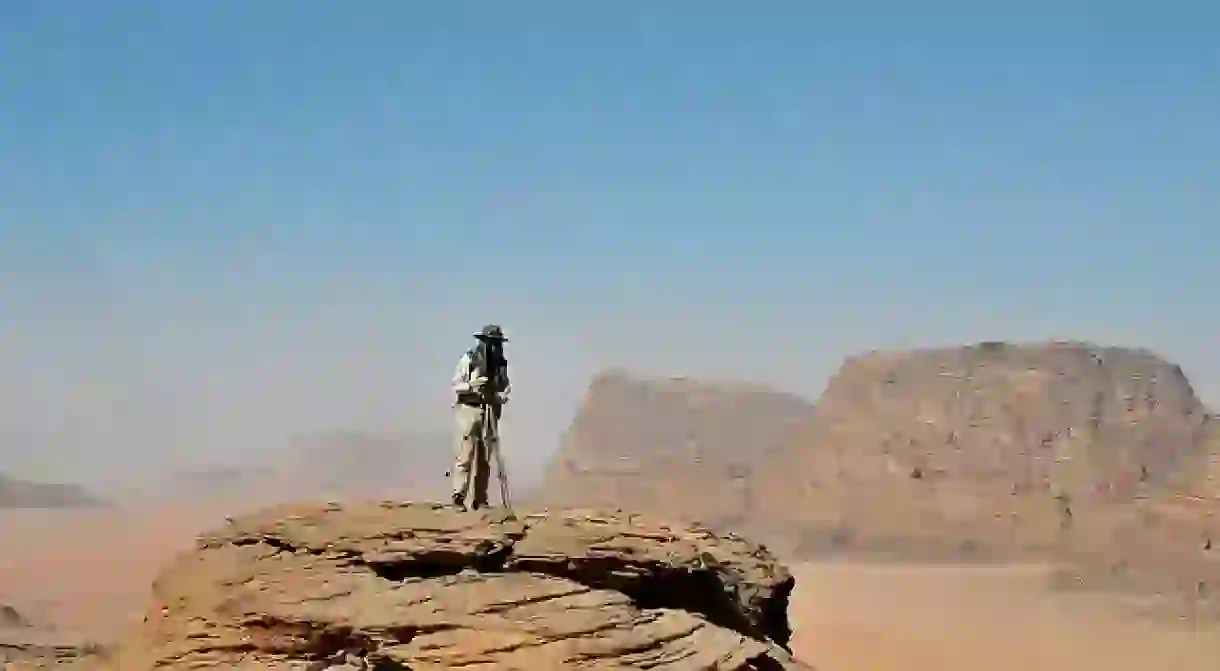 Hiking in Wadi Rum desert