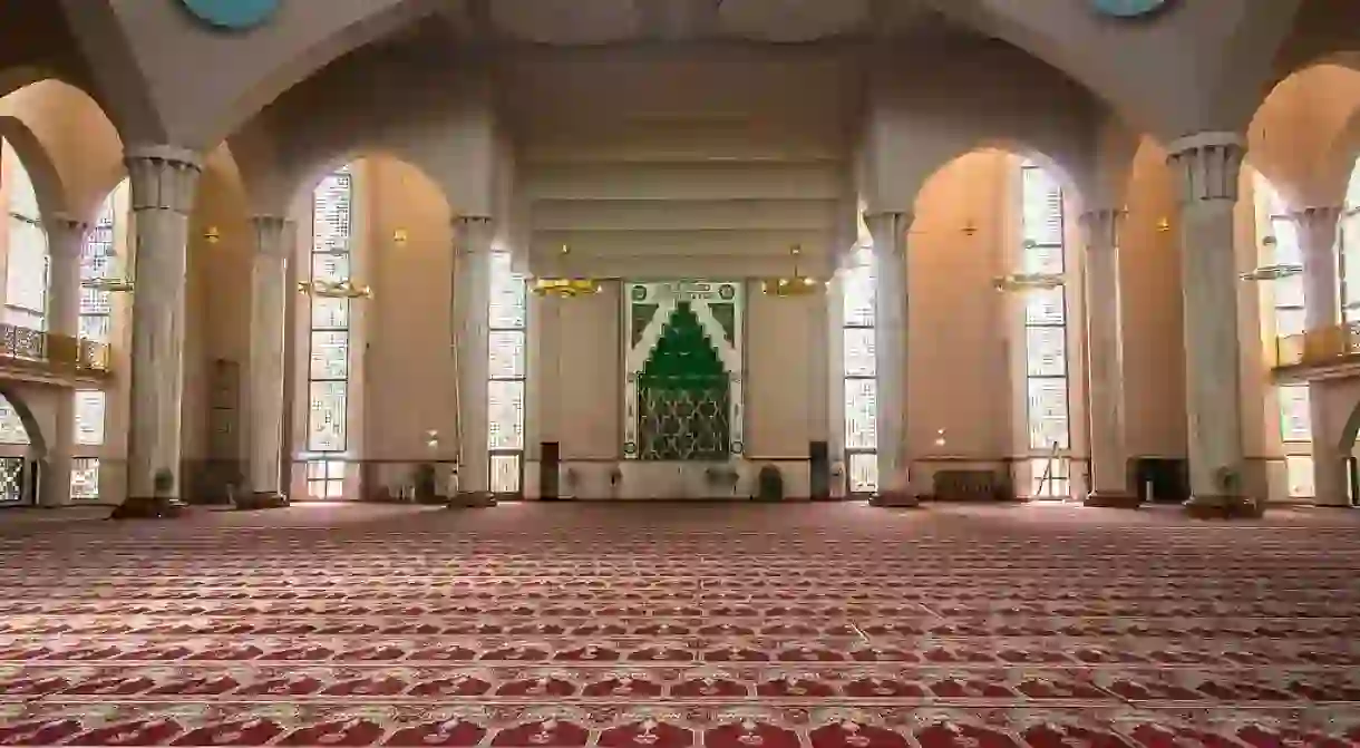 Interior view of the National Mosque Abuja