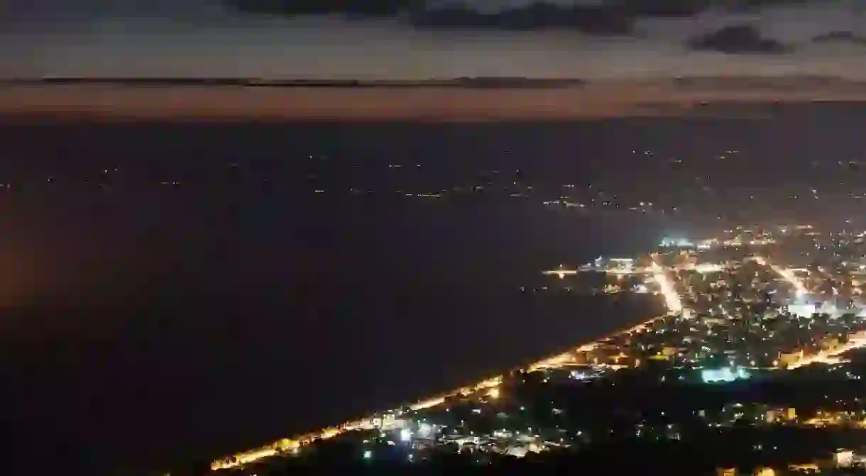 View of Kalamata by night