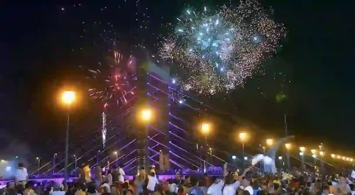 New Years Eve Fireworks in Quevado, Ecuador