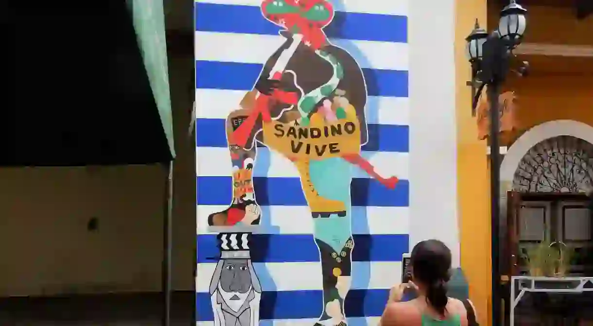 Sandino mural in Leon