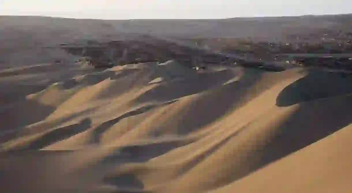 View of Huacachinas beautiful sand dunes