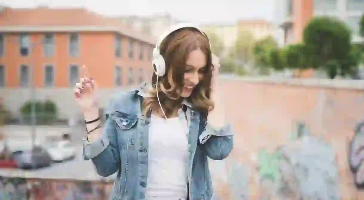 Woman listening music