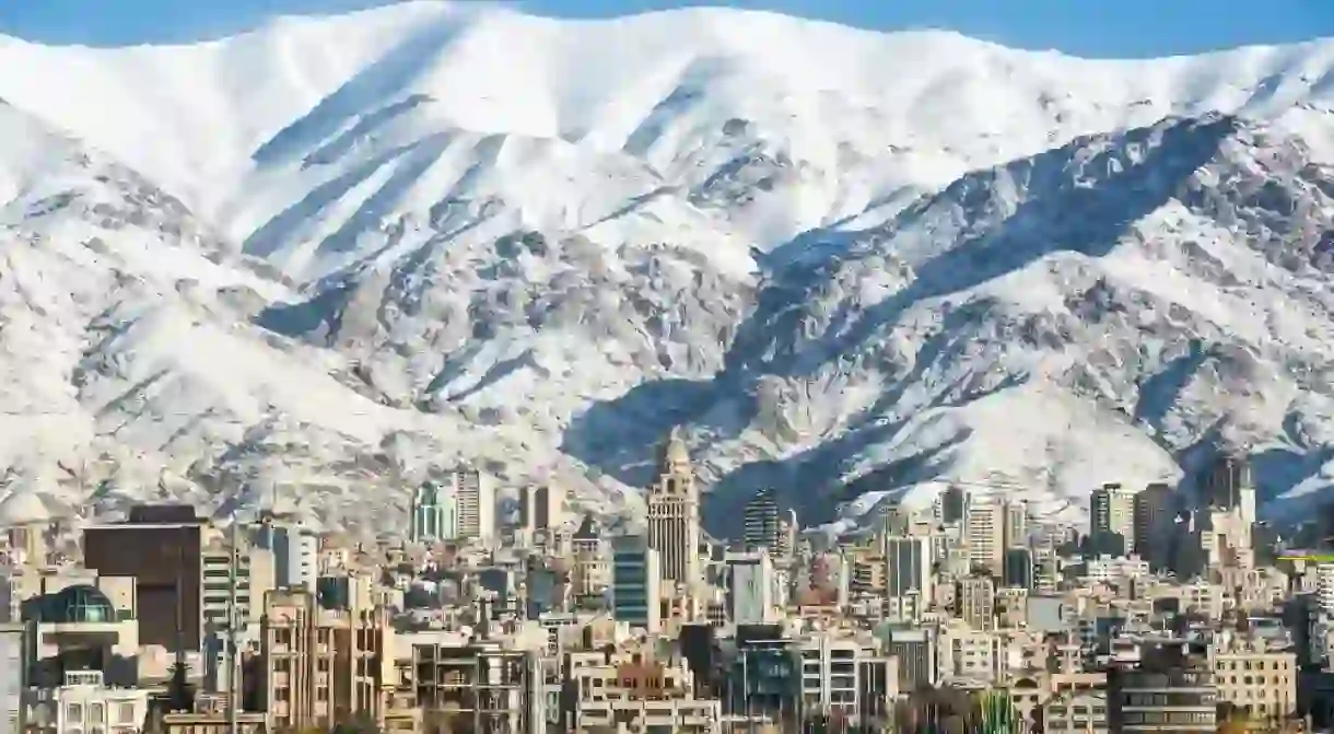 Mountain skyline of Tehran