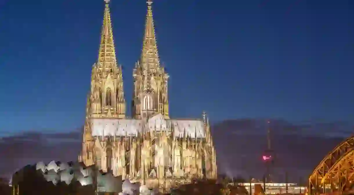 Cologne cathedral at night