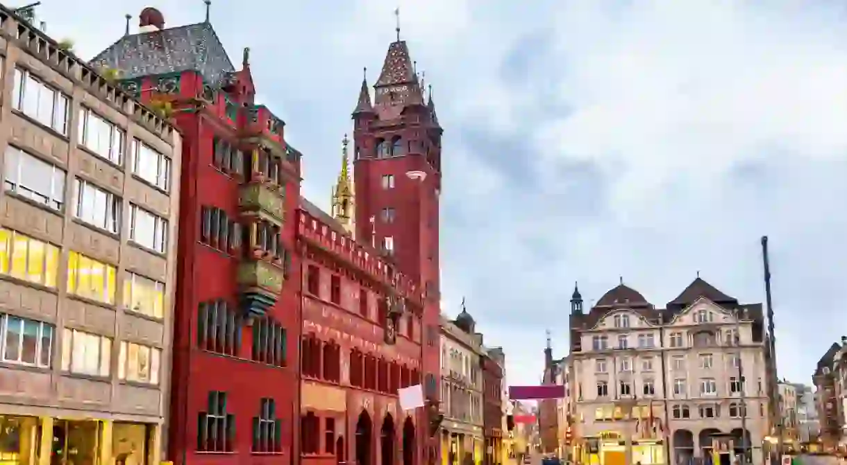 Rathaus, the Town Hall of Basel, Switzerland