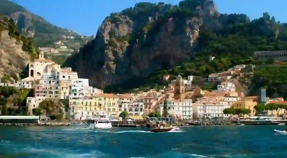 The town of Amalfi as seen from the water