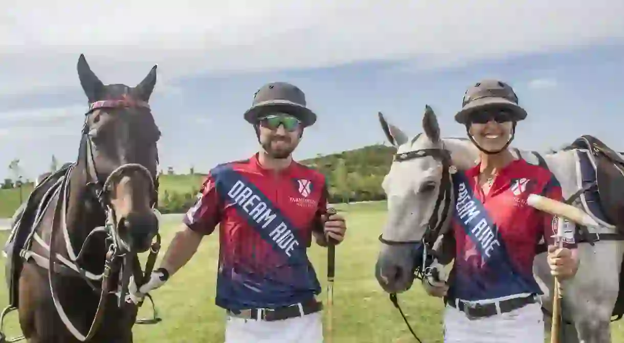 Farmington Polo Club members Patrick Marinelli and Jennifer Williams