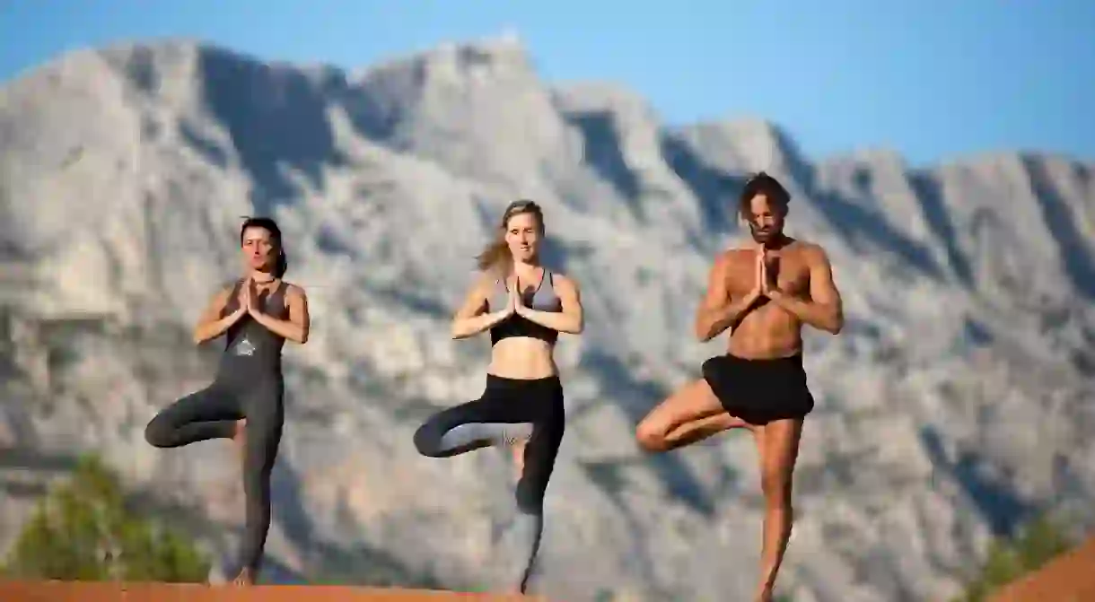 This is the way you do yoga in the south of France (YAMA yoga)