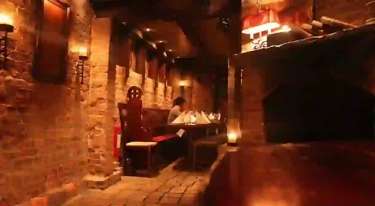 Christmas dinner in a wine cellar is all you could ask for