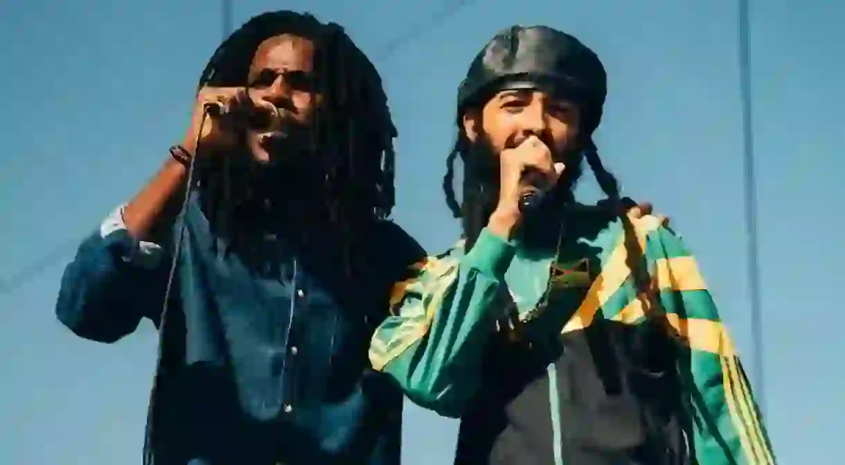 Chronixx (left) and Protoje at Coachella 2016