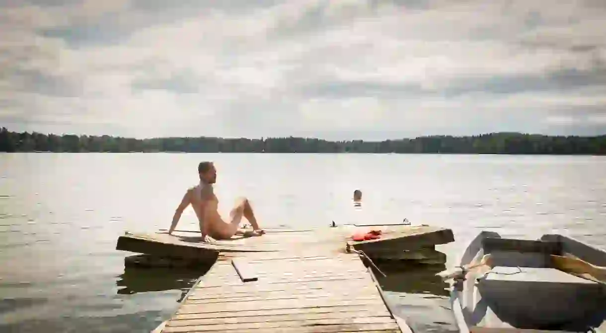 Skinny dipping in Finland