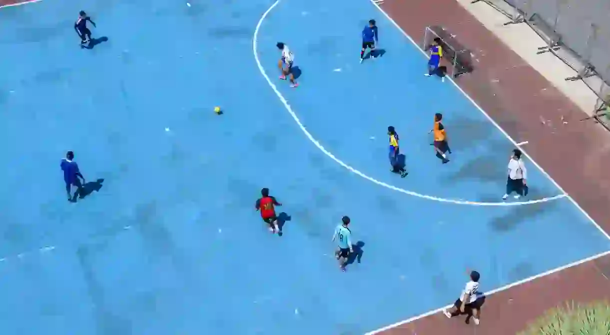 Playing futsal in urban spaces