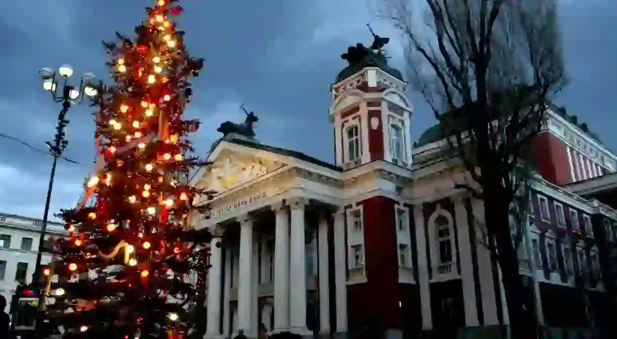 Christmas tree in Sofia, Bulgaria