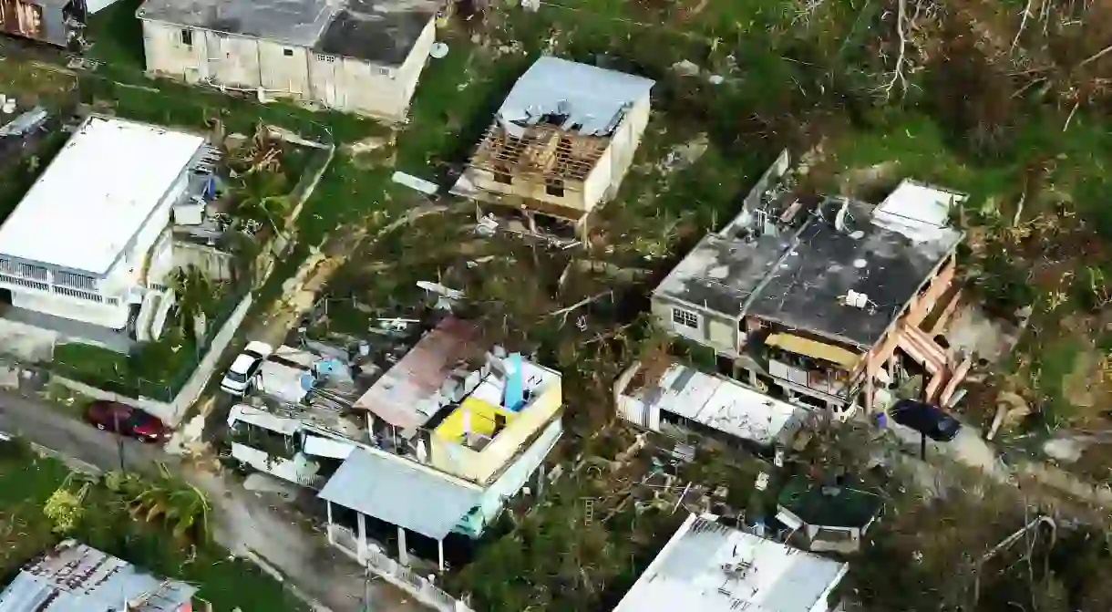 An aerial photo from Puerto Rico after the hurricane