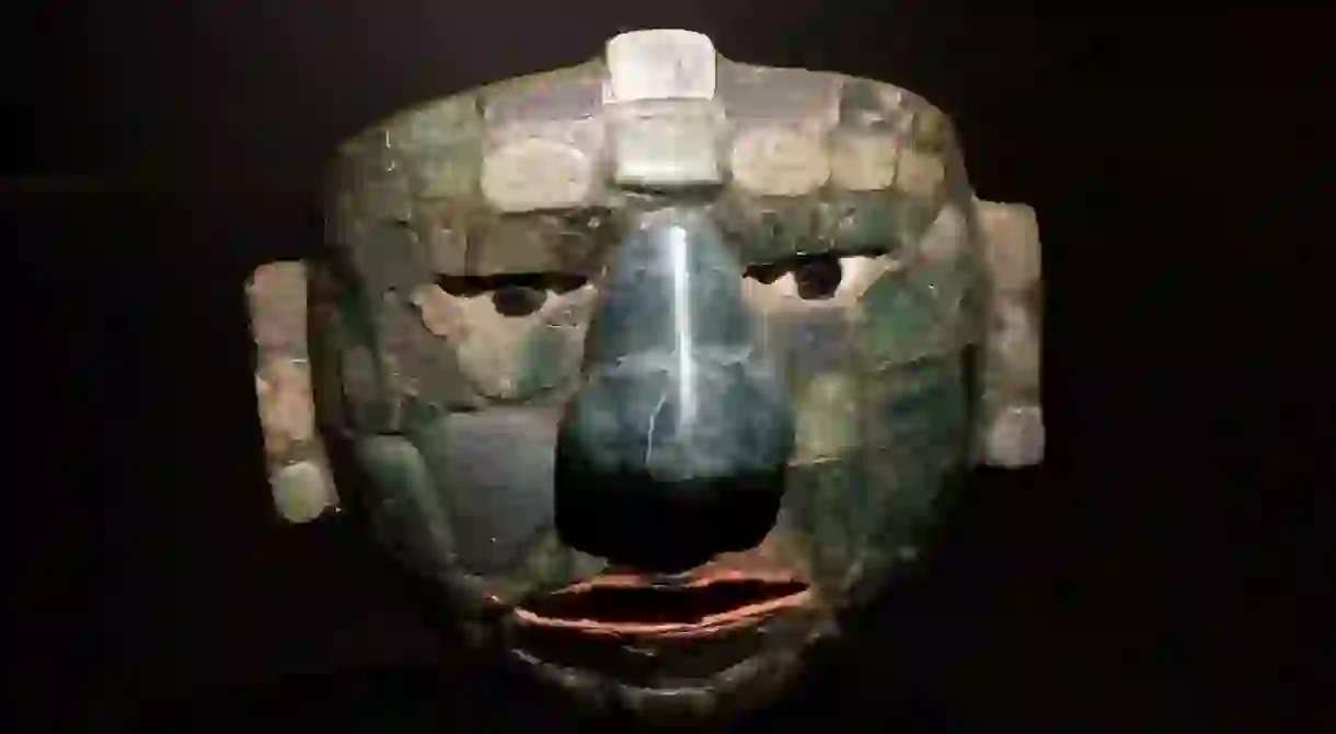 Mayan jade mask