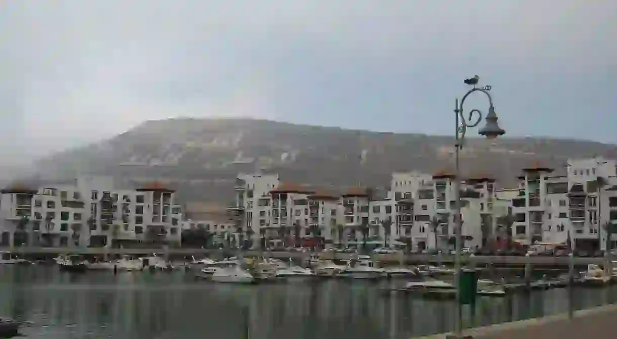 Agadir hill and harbour