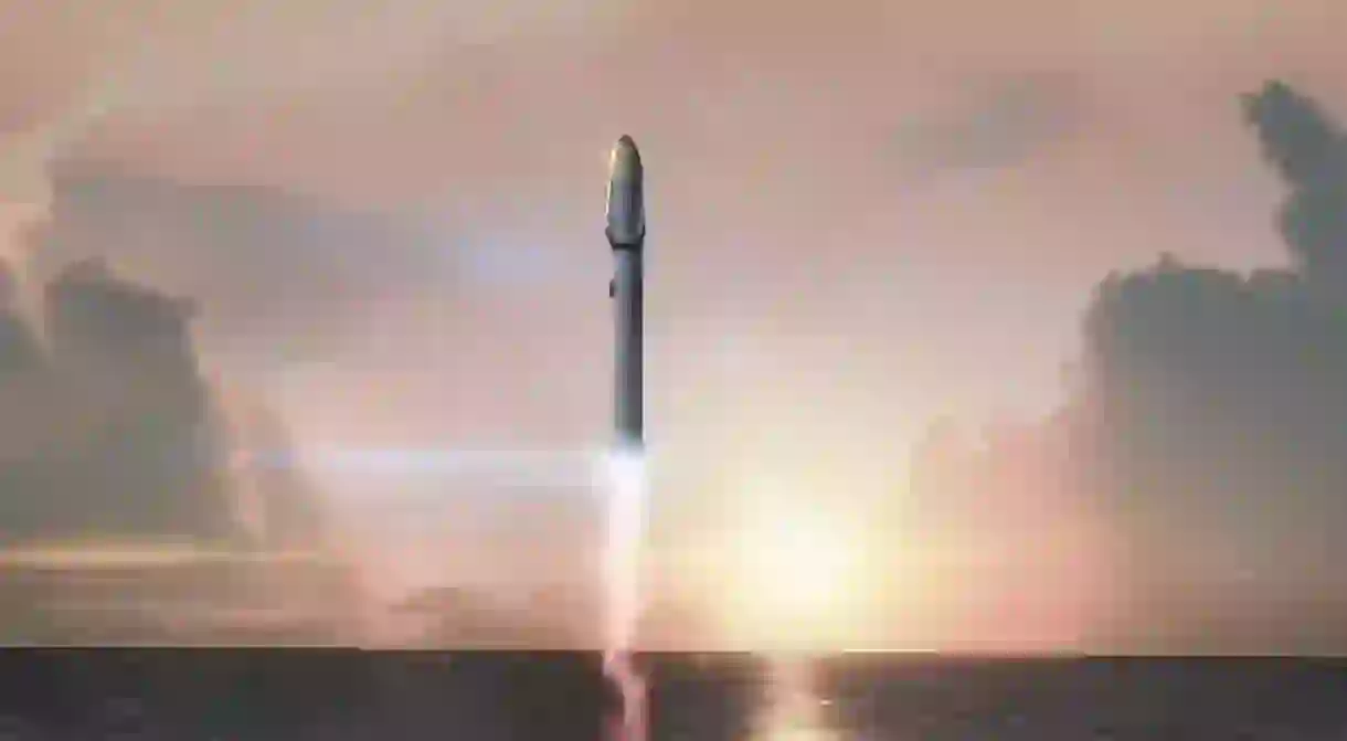 A rendering of SpaceXs BFR