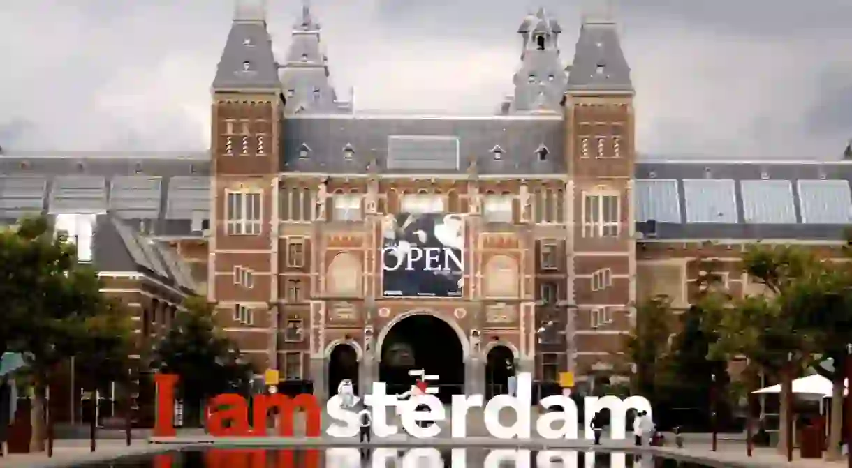 The I amsterdam letters outside the Rijksmuseum in Amsterdam