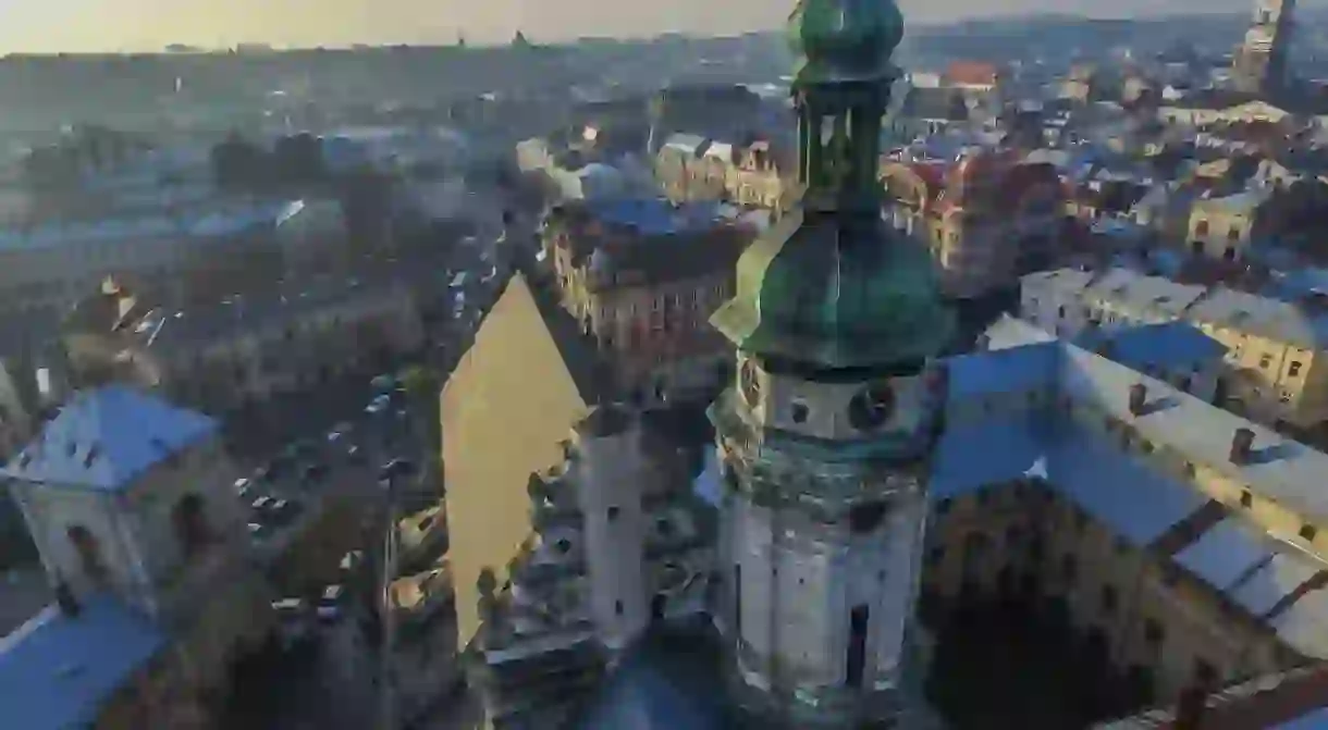 Aerial of Bernardine Church