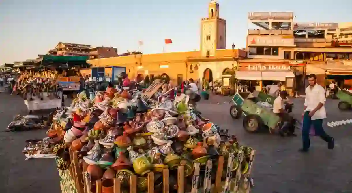 Inside the medina of Marrakech, Morocco