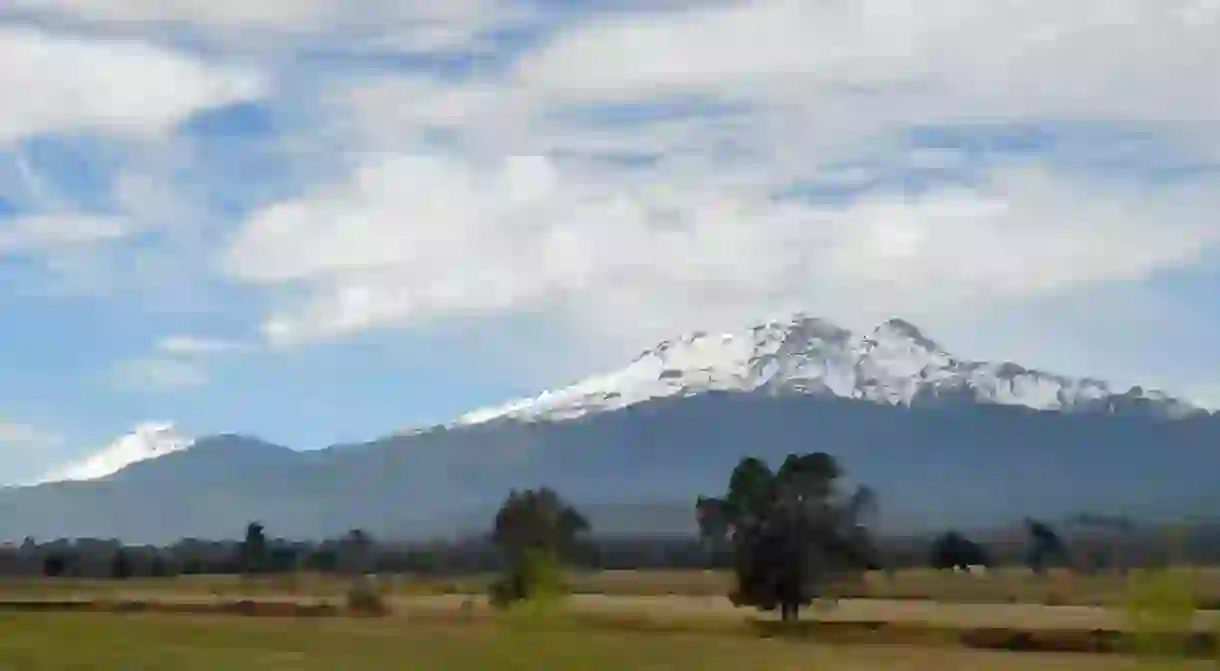 The twin peaks of Popocatepetl and Iztaccíhuatl are said to be the consequence of a tragic love story